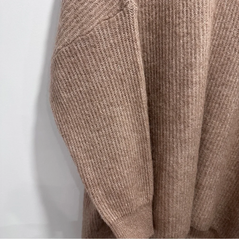 Selected Femme Women's Light Brown Wool Alpaka Blend Turtleneck Sweater size L - Picture 8 of 11